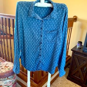 SOLDMaurice’s Soft Denim Native American Print Shirt